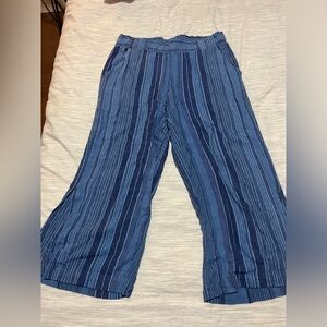 Indigo rein ladies size L wide leg pants.